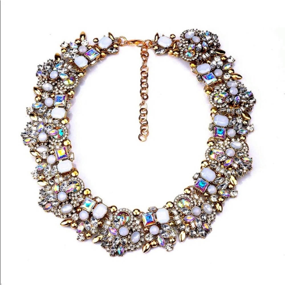 Statement Crystal Choker Necklace NEW